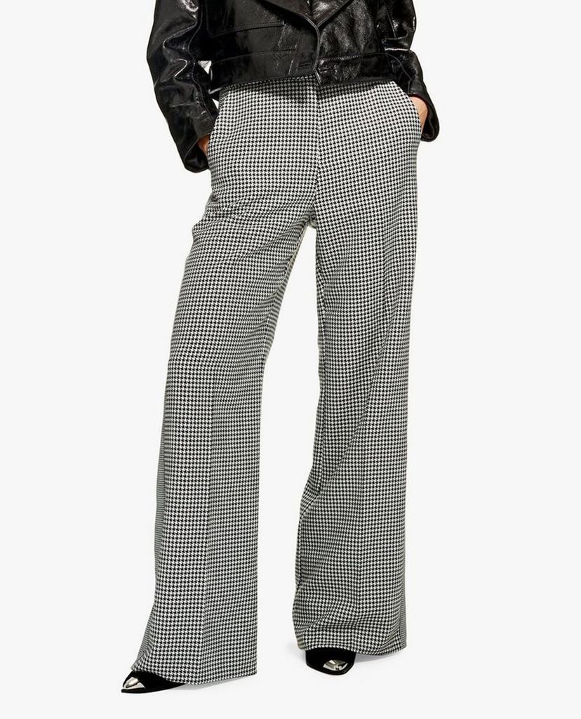 TOPSHOP - Quần kiểu nữ ống rộng Houndstooth