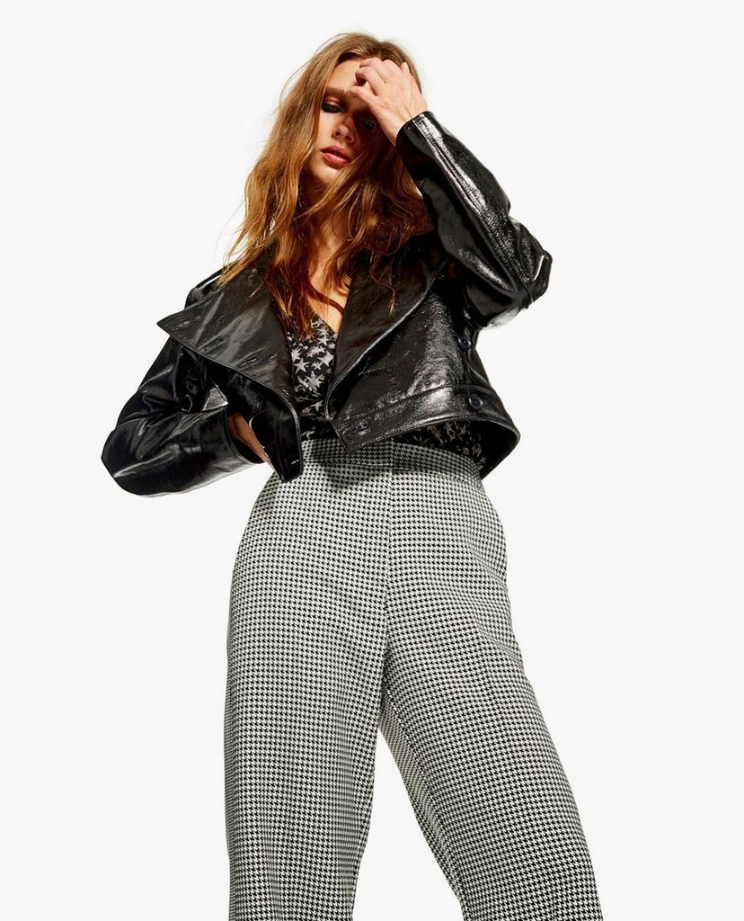 TOPSHOP - Quần kiểu nữ ống rộng Houndstooth