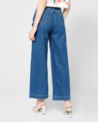 GIGI - Quần jeans nữ denim lưng cao ống rộng thời trang