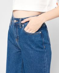 GIGI - Quần jeans nữ denim lưng cao ống rộng thời trang