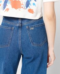 GIGI - Quần jeans nữ denim lưng cao ống rộng thời trang