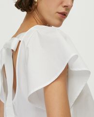 MAX&Co. - Áo kiểu nữ cổ tròn ngắn tay Poplin With Bow Back