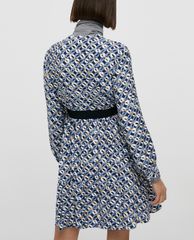 MAX&Co. - Đầm mini cổ V tay dài Flounce In Sablé