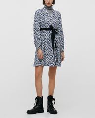 MAX&Co. - Đầm mini cổ V tay dài Flounce In Sablé