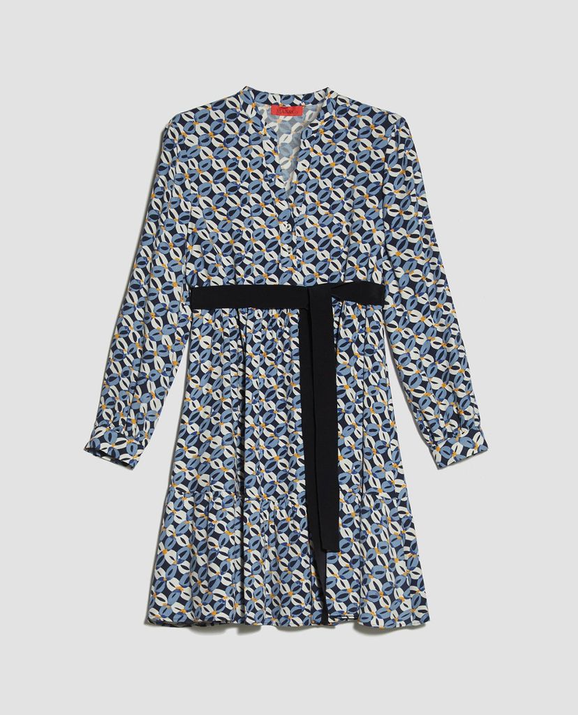 MAX&Co. - Đầm mini cổ V tay dài Flounce In Sablé