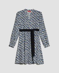 MAX&Co. - Đầm mini cổ V tay dài Flounce In Sablé