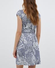 MAX&Co. - Đầm mini cổ vuông ngắn tay Cotton Gabardine