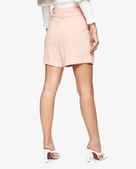 TOPSHOP - Quần shorts nữ xoắn gấu Blush Pink Stripe With Linen