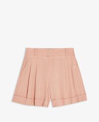 TOPSHOP - Quần shorts nữ xoắn gấu Blush Pink Stripe With Linen