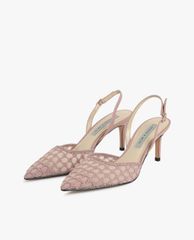 CHARLES & KEITH - Giày cao gót mũi nhọn Lace Slingback