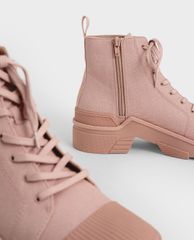 CHARLES & KEITH - Giày boots nữ thắt dây Lace Up Ankle