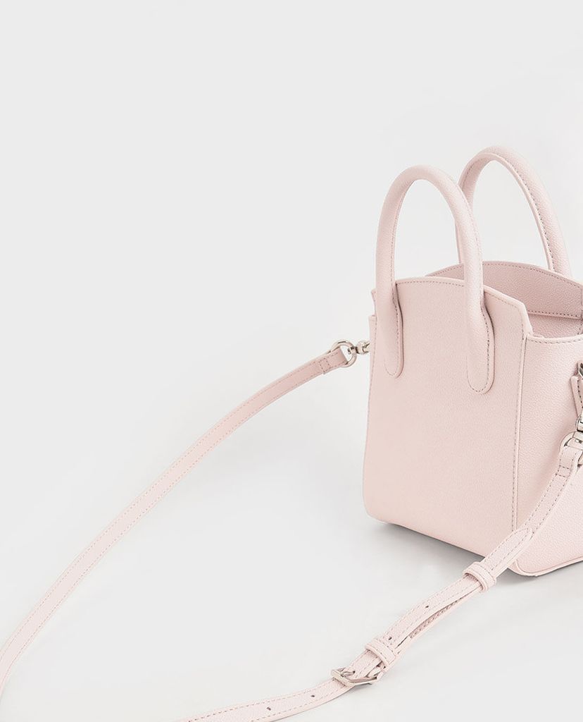 CHARLES & KEITH - Túi xách nữ phom vuông Double Handle Trapeze