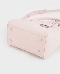 CHARLES & KEITH - Túi xách nữ phom vuông Double Handle Trapeze
