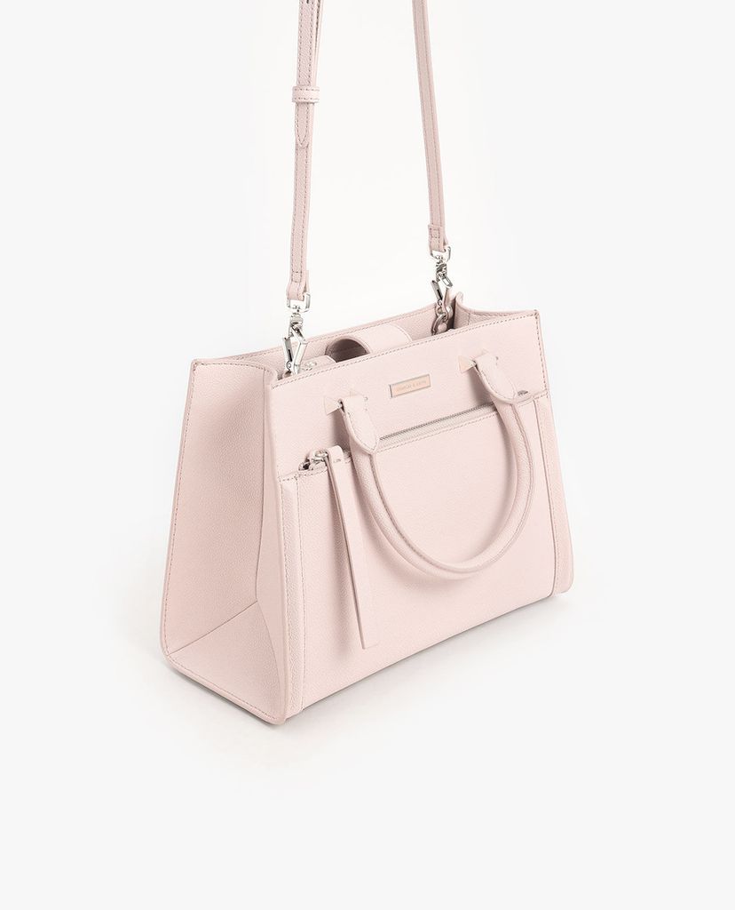 CHARLES & KEITH - Túi xách nữ chữ nhật Double Handle Front Zip Tote