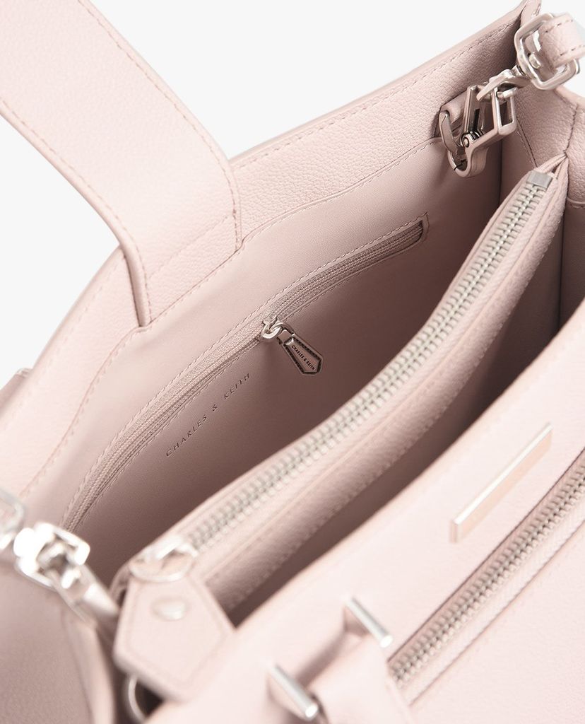 CHARLES & KEITH - Túi xách nữ chữ nhật Double Handle Front Zip Tote