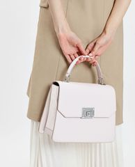 CHARLES & KEITH - Túi xách tay nữ chữ nhật Classic Push Lock