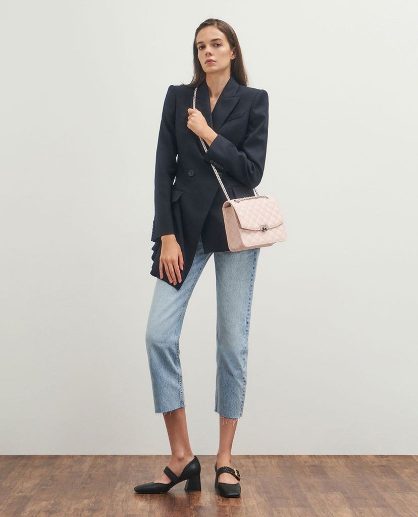 CHARLES & KEITH - Túi đeo vai nữ chữ nhật Quilted Chain Strap