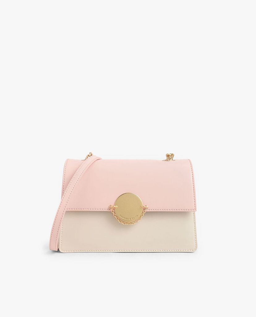 CHARLES & KEITH - Túi đeo chéo nắp gập Chain Link