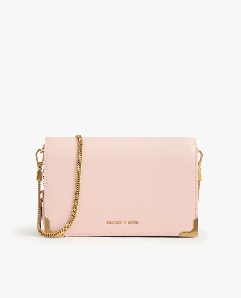 CHARLES & KEITH - Túi đeo chéo chữ nhật Metallic Edge