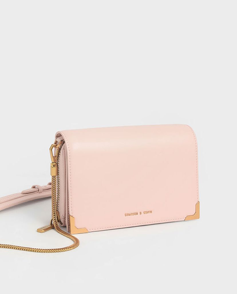 CHARLES & KEITH - Túi đeo chéo chữ nhật Metallic Edge