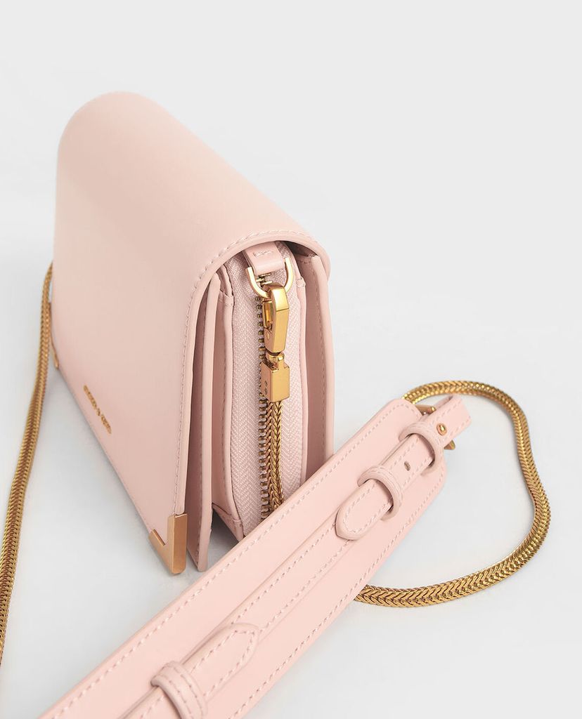 CHARLES & KEITH - Túi đeo chéo chữ nhật Metallic Edge