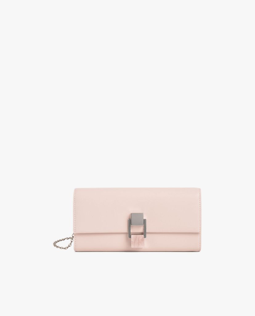 CHARLES & KEITH - Ví cầm tay nữ nắp gập dáng dài Stone Embellished
