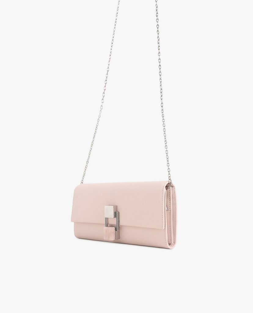 CHARLES & KEITH - Ví cầm tay nữ nắp gập dáng dài Stone Embellished