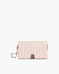 CHARLES & KEITH - Ví cầm tay nữ nắp gập Panelled Metallic Push Lock