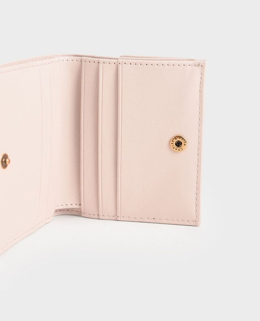 CHARLES & KEITH - Ví nữ mini dạng gập Zip Around