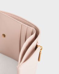 CHARLES & KEITH - Ví nữ mini dạng gập Zip Around