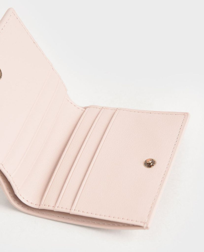 CHARLES & KEITH - Ví nữ mini dạng gập Zip Around