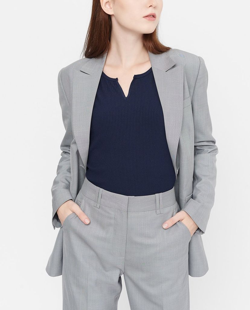 GIGI - Áo blazer nữ dáng dài phối nút cài thời trang