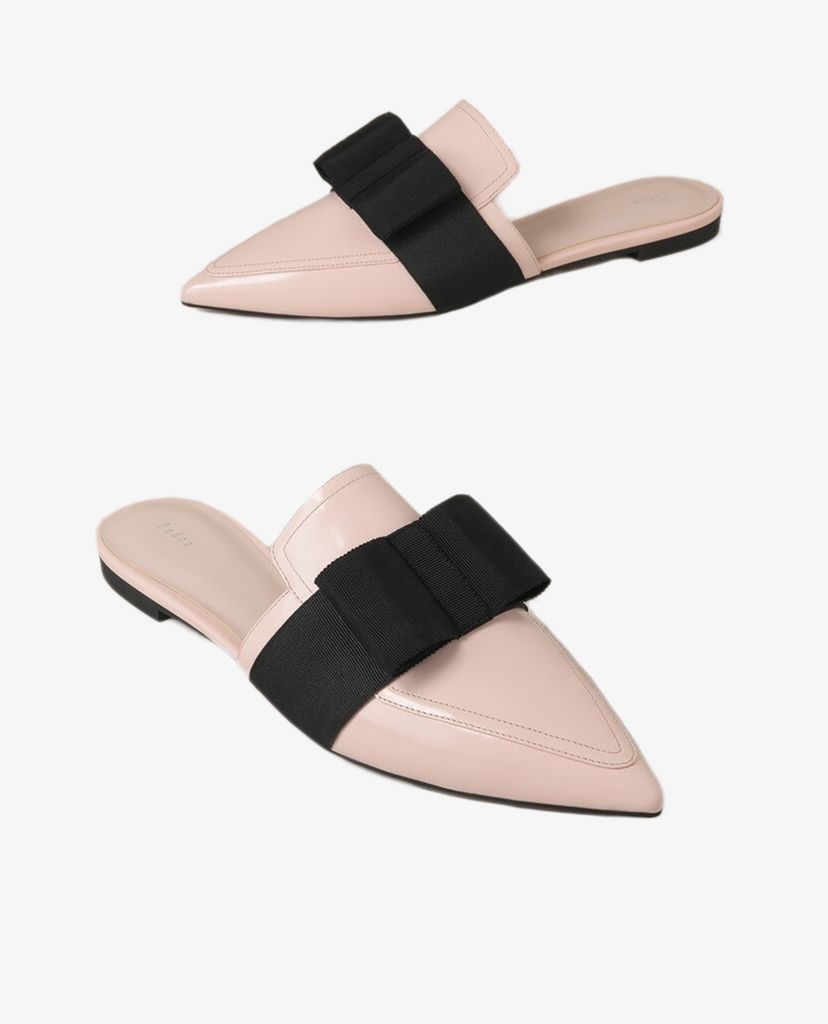 PEDRO - Giày đế bệt nữ mũi nhọn thắt nơ Ribbon