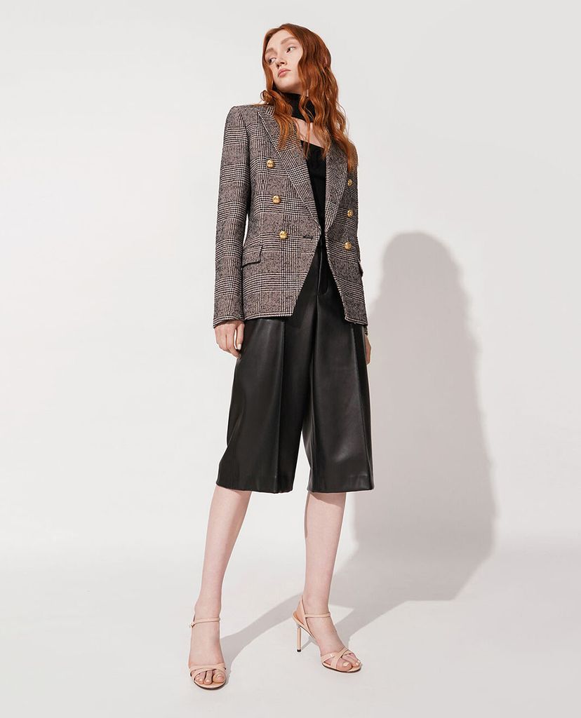 CHARLES & KEITH - Giày cao gót hở mũi Patent Leather Criss Cross