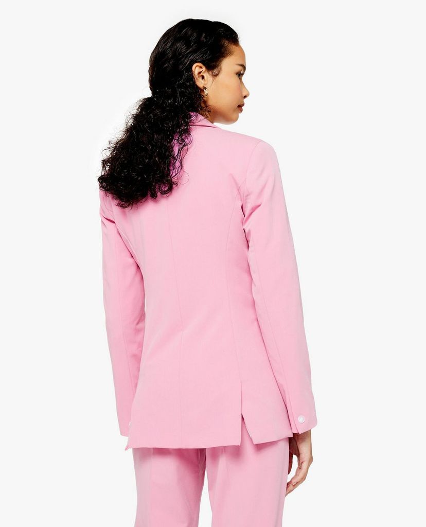 TOPSHOP - Áo blazer nữ tay dài Pink Double Breasted