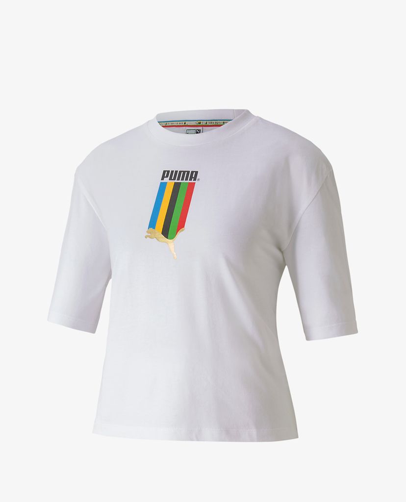 PUMA - Áo thun thể thao nữ tay lỡ TFS Graphic Regular