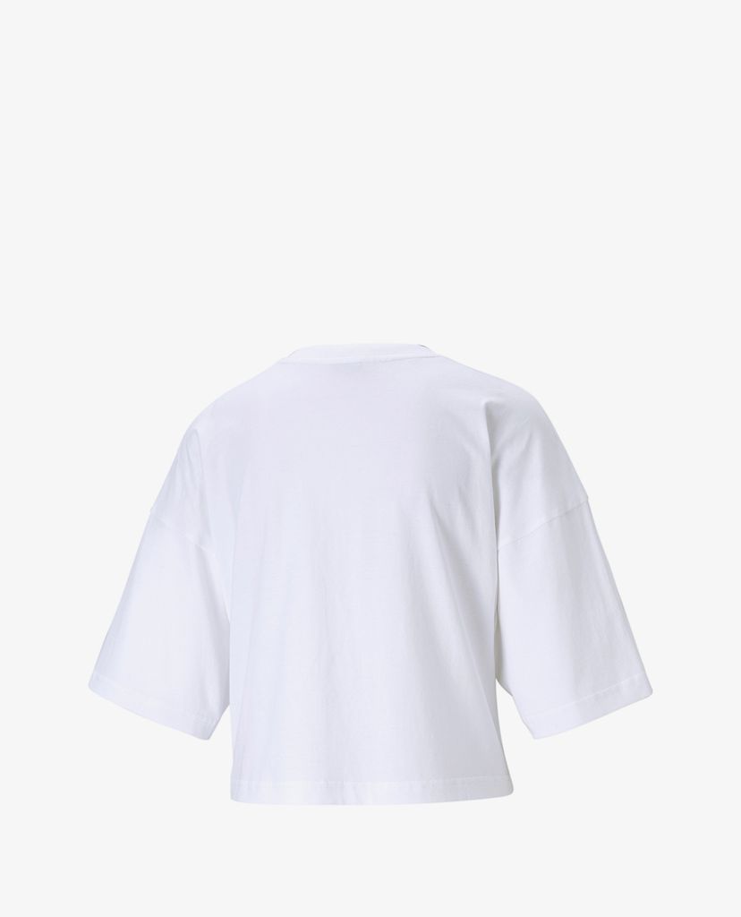 PUMA - Áo croptop nữ cổ tròn ngắn tay Sportstyle INTL Game
