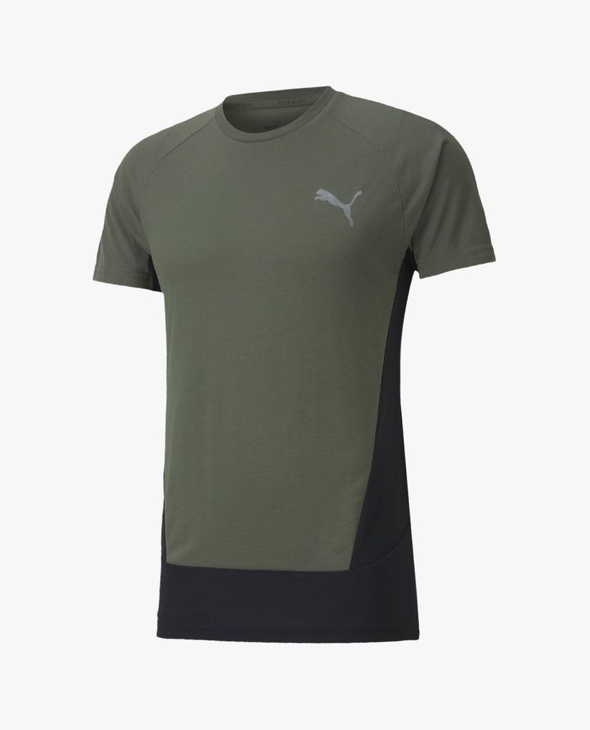 PUMA - Áo thun thể thao nam cổ tròn tay ngắn Sportstyle Evostripe