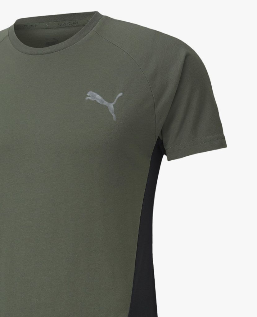 PUMA - Áo thun thể thao nam cổ tròn tay ngắn Sportstyle Evostripe