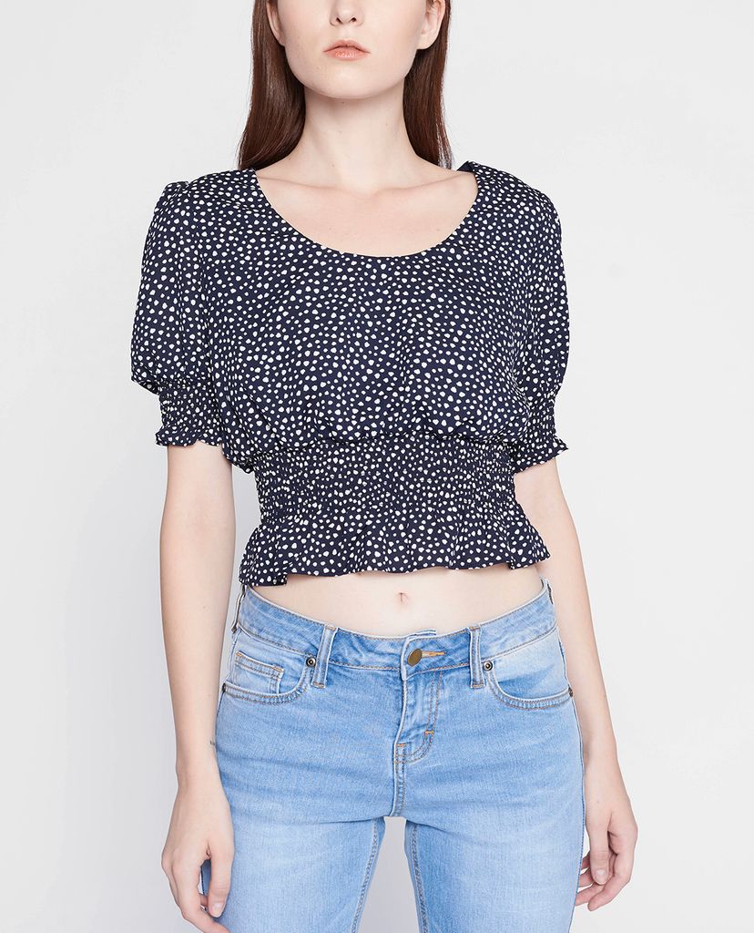 GIGI - Áo kiểu nữ ngắn tay cổ Casual