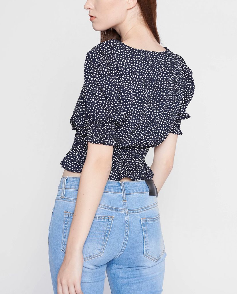 GIGI - Áo kiểu nữ ngắn tay cổ Casual