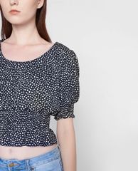 GIGI - Áo kiểu nữ ngắn tay cổ Casual