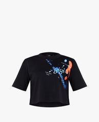 GIGI - Áo thun nữ croptop cổ tròn ngắn tay phối logo Art 2