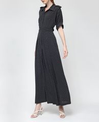 GIGI - Jumpsuits nữ cổ bẻ ống rộng Pokadot