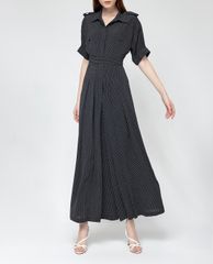 GIGI - Jumpsuits nữ cổ bẻ ống rộng Pokadot