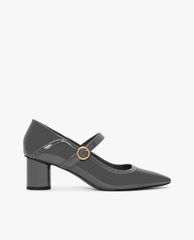 CHARLES & KEITH - Giày cao gót đế vuông Mustard Brogue Detail Mary Janes