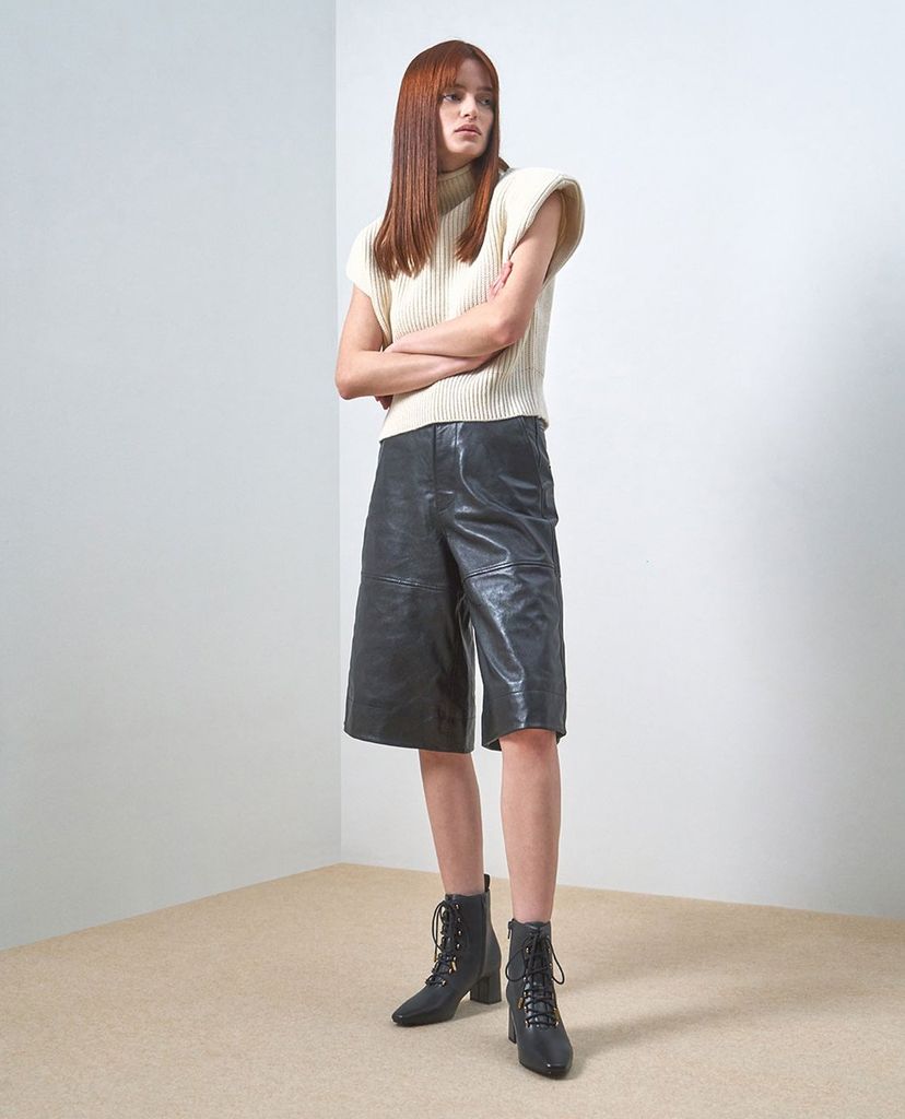 CHARLES & KEITH - Giày boots nữ Metallic Lace Up Ankle