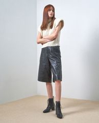 CHARLES & KEITH - Giày boots nữ Metallic Lace Up Ankle