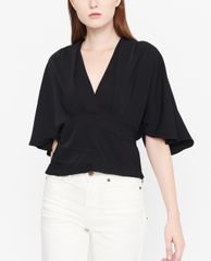 GIGI - Áo kiểu nữ cổ V tay cánh dơi Draped Kimono