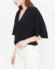 GIGI - Áo kiểu nữ cổ V tay cánh dơi Draped Kimono